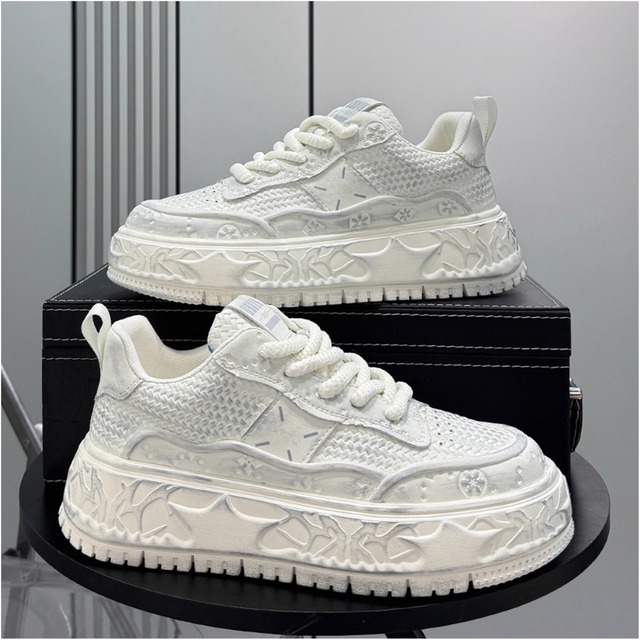 ソールデザイン厚底スニーカー 2カラー 11183