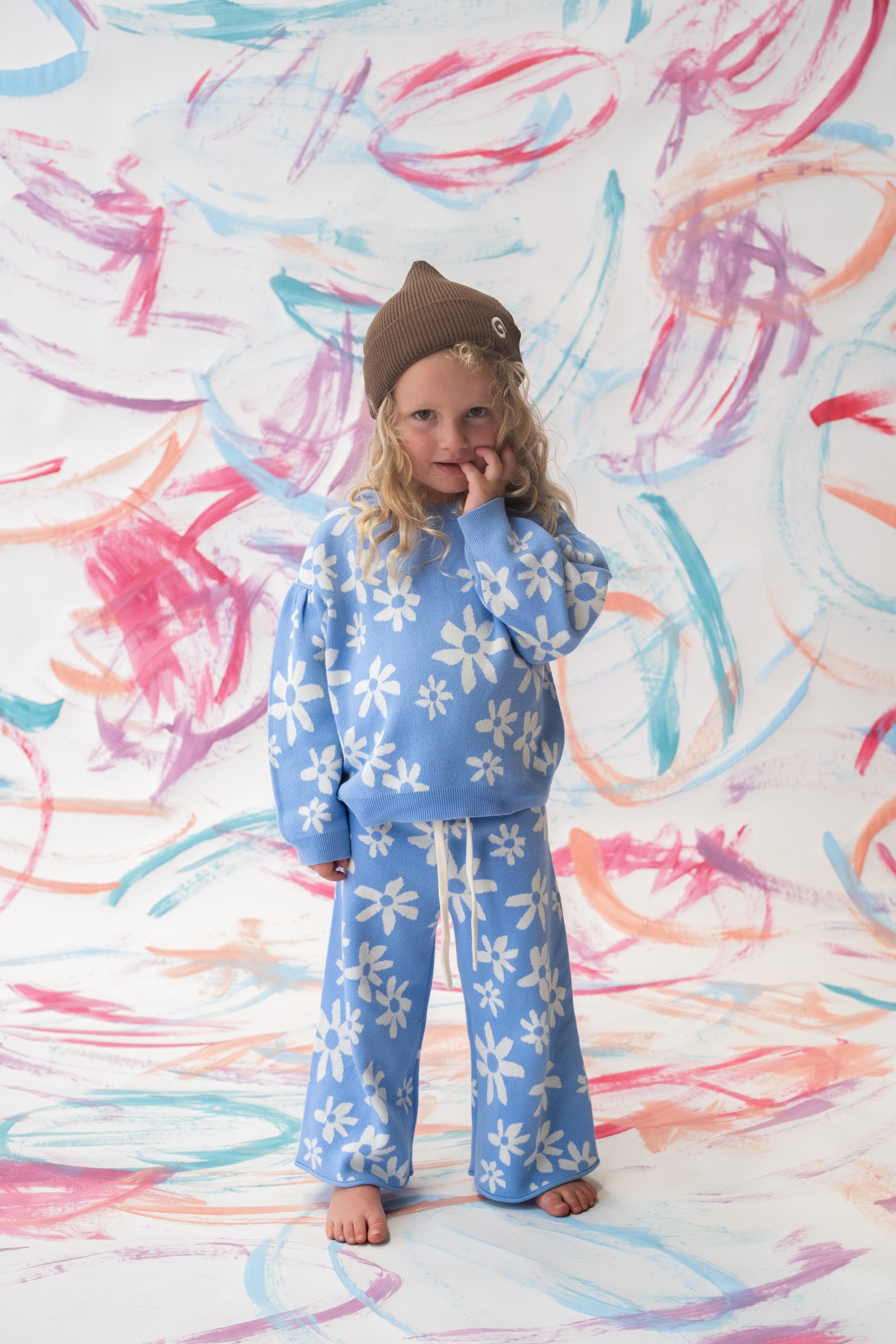 【即納/送料無料】Grown / Organic Wild Flower Knit Pull Over