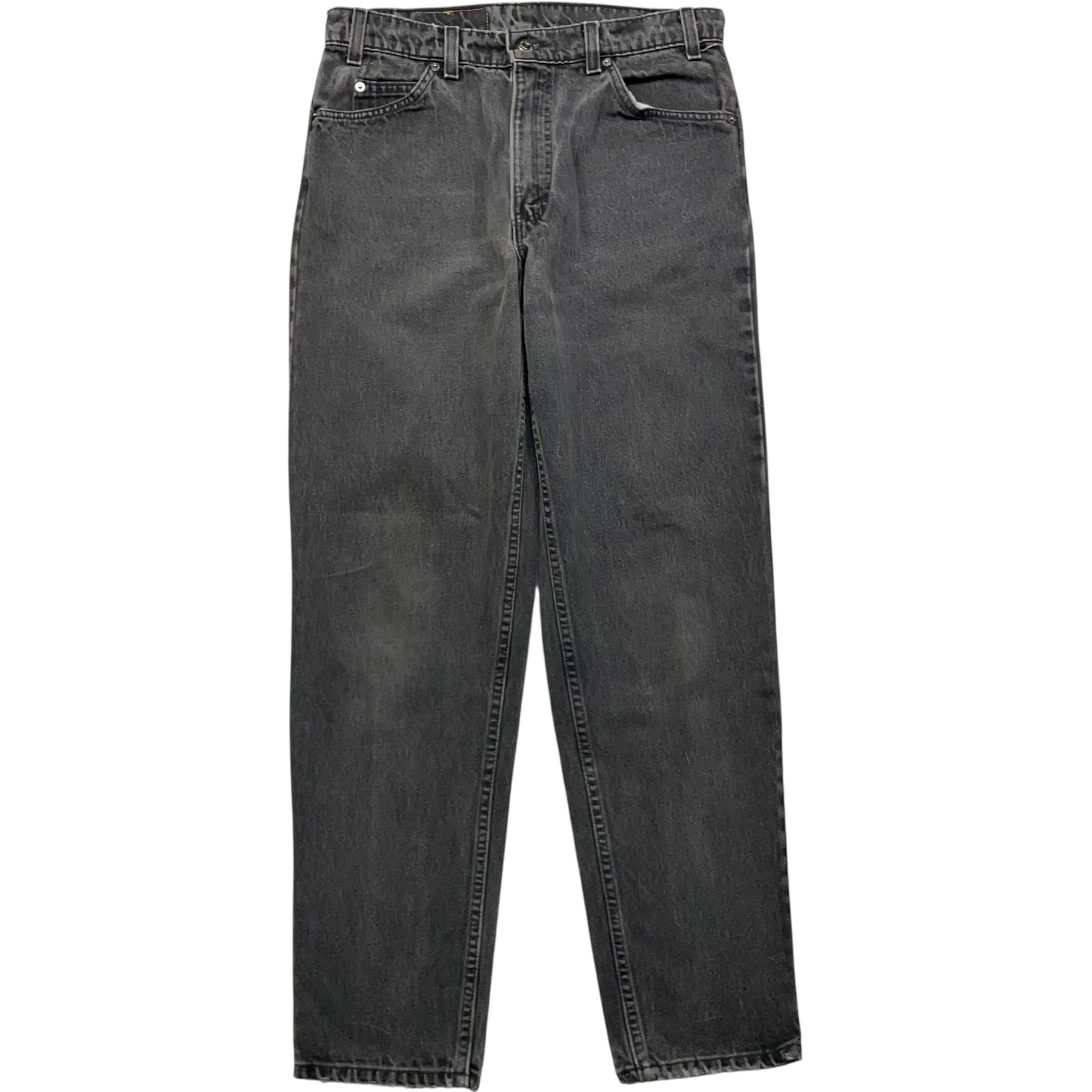 《実寸 W32L30》 Levi's リーバイス 550 ブラックデニム テーパード 色落ち USA製 90年代 vintage no.8158