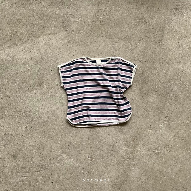 【80~120即納】oatmeal / johns stripe ground T