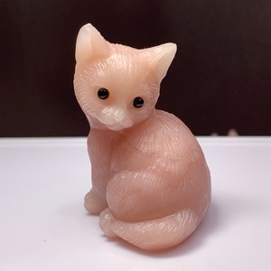 18.訳ありピンクオパール猫・インテリア