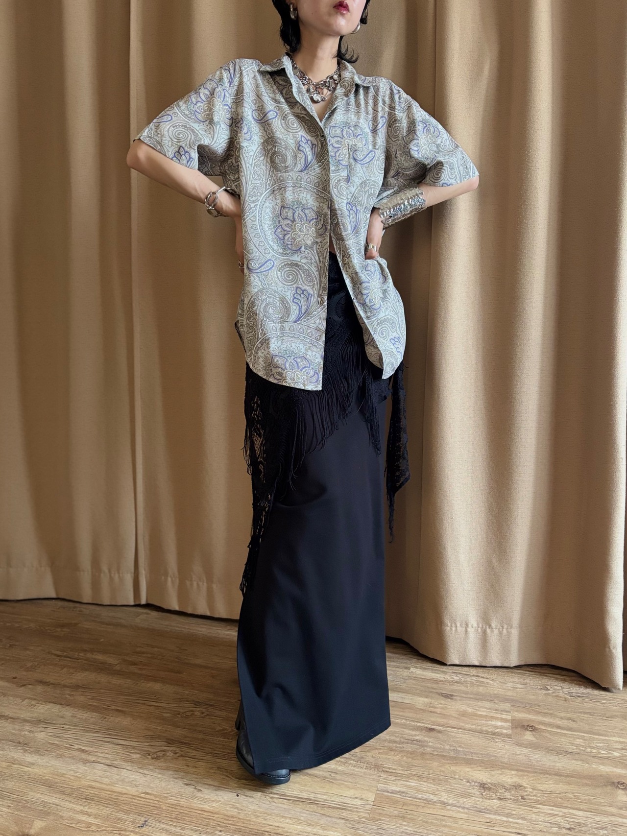 paisley pattern classic shirt-5256-6