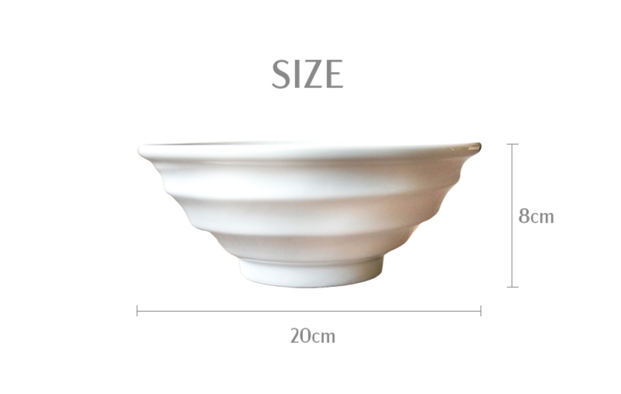 どんぶり 4個セット うず巻き 麺丼 ホワイト 20cm 美濃焼