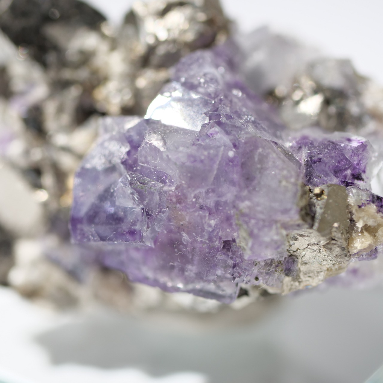 ヤオガンシャン産 フローライト 共生 / 原石 標本