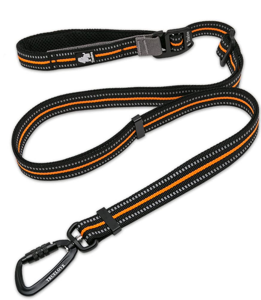 cocomall 犬 犬用 1本で色々使える多機能リード 調節できる 小型、中型、大型犬用 訓練用 ロングリード ペット用品 3M反射材料 ナイロン製 通気性 調節可能 メッシュペット (オレンジ)