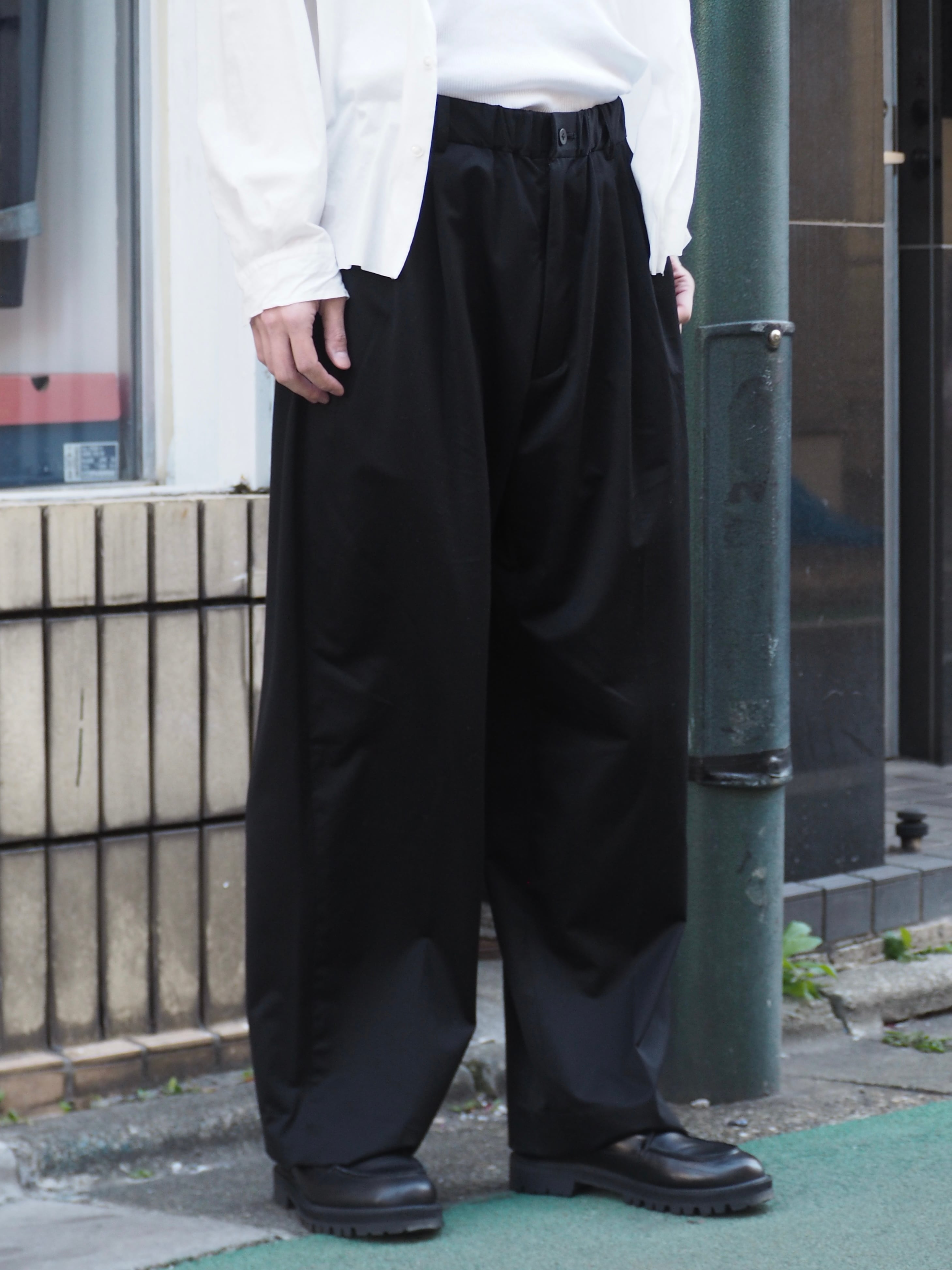 LAST1】KANEMASA PHIL. 46G Tuck Easy Pants(BLACK) | novastore