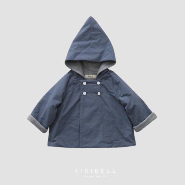 予約 / 送料無料【eLfinFolk】eLf Coat - blue gray / size100 / 9月入荷