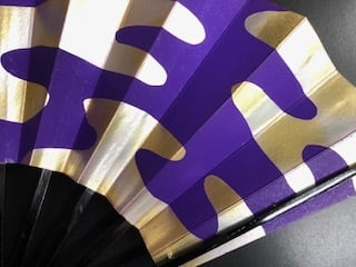 舞扇子 紫地 金銀雲形 ぬり骨【2306-001】 | 順扇堂オンライン