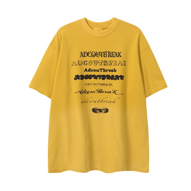 multi-logo design short-sleeved tee　マルチロゴデザイン半袖ティー　J1935