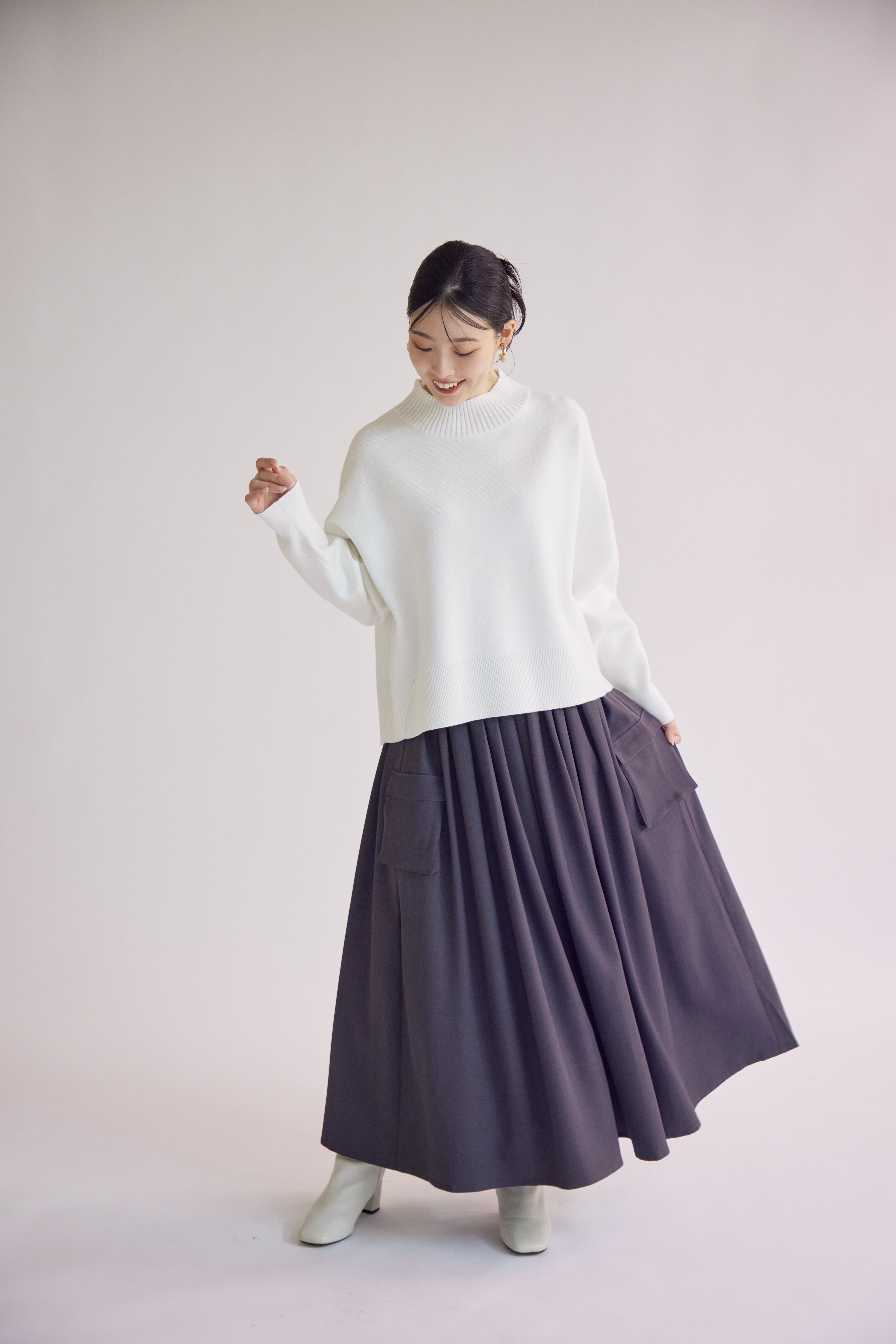 ダブルジャガードハイネック pullover 【SUGAR ROSE シュガーローズ 25