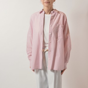 【２色】cafune 　シワ感スモーキーワイドシャツ　色：イエロー、ピンク　商品番号：615927