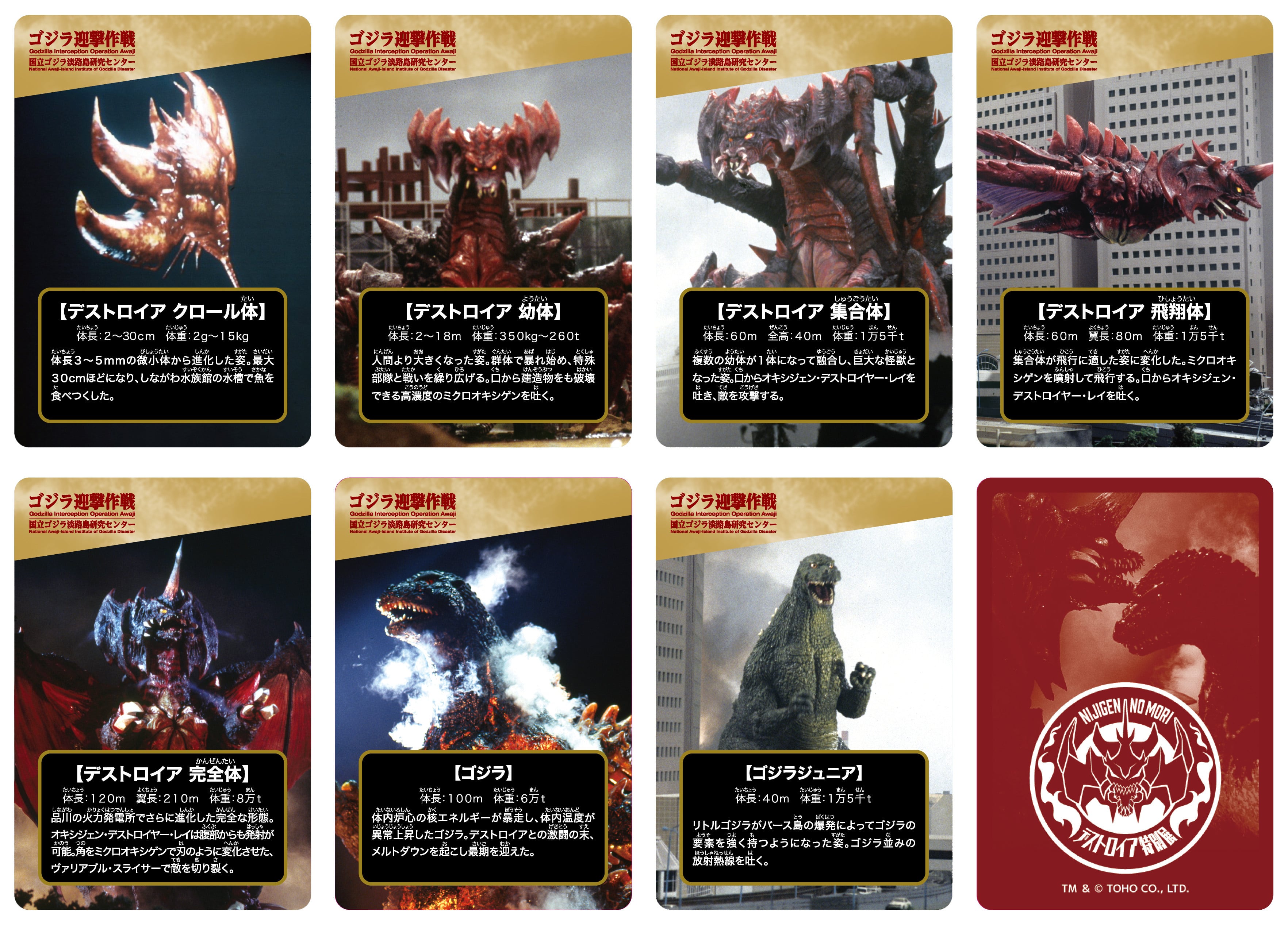 デストロイア特別展 記念】メタリックトレーディングカード(全7種