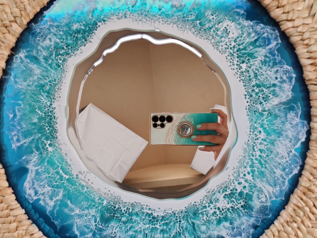 161.オーシャンレジンアート ウォールミラー