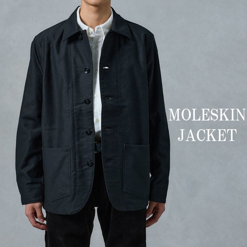XL vintage moleskin jacket black fade