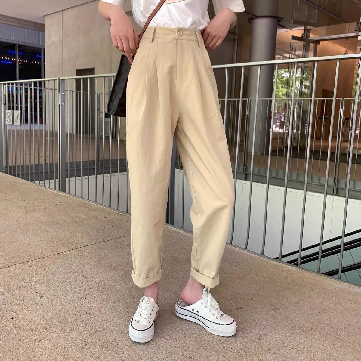 サマースタイルハイウェストパンツ カジュアル 夏物 6Du_Shop_Women9328837666