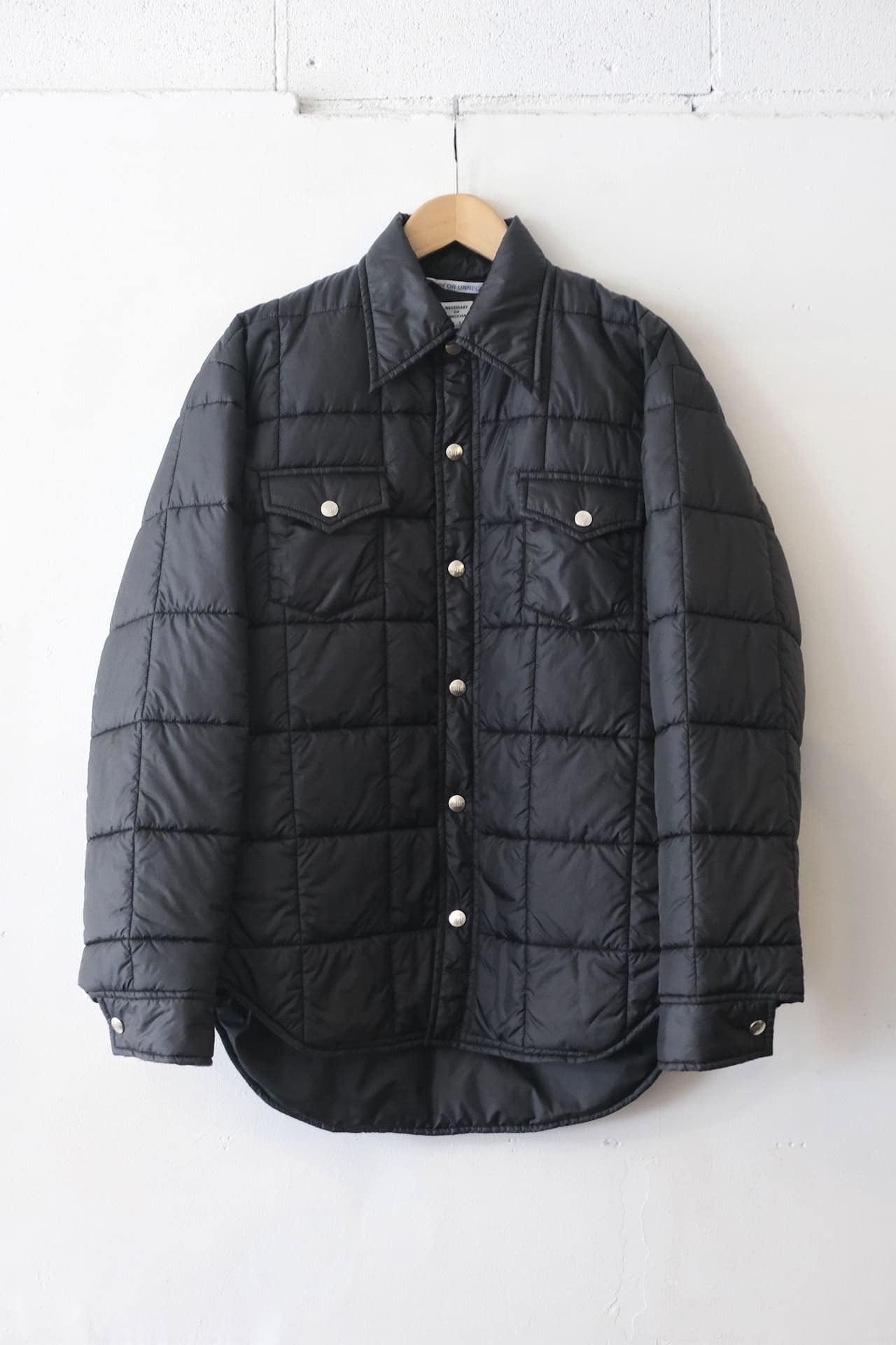 N.O.UN QUILT SHIRT NYLON Black
