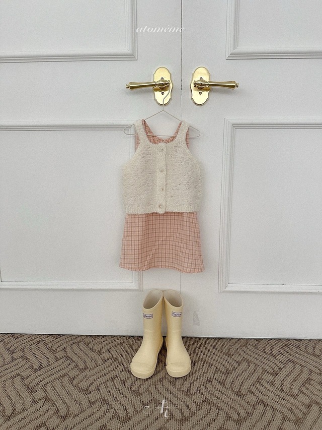 〘予約〙atomeme / Ecru Knit Vest