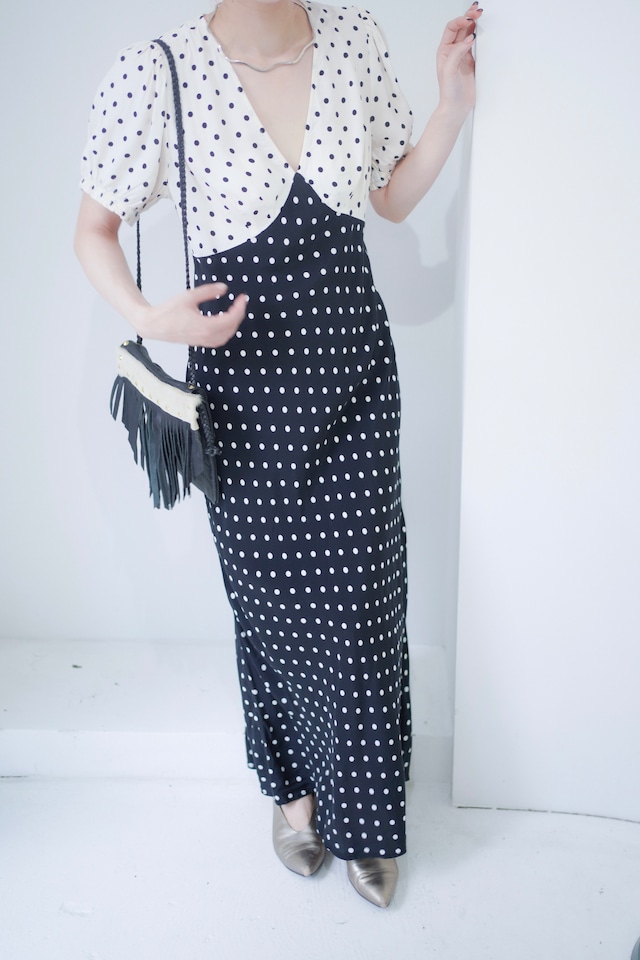 2tone dot dress