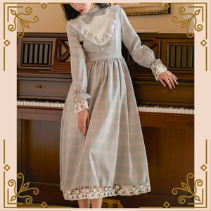 ♦ライトグレイのクラシックワンピース♦trnd513