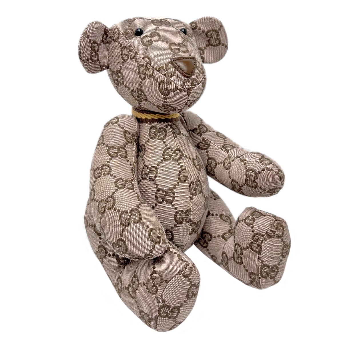 中古】 グッチ テディベア ピンク GGキャンバス ぬいぐるみ くま 男女