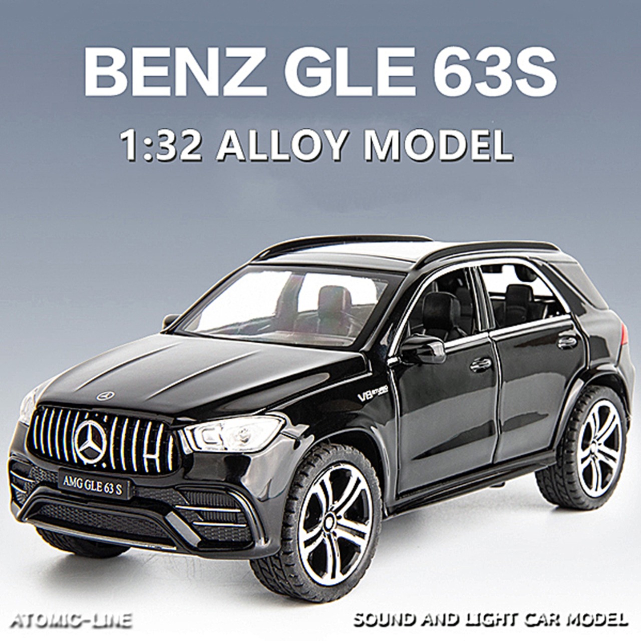 メルセデス ベンツ GLE 63S 1/32 ミニカー 全4色 ライト点灯 エンジンサウンド 合金モデル