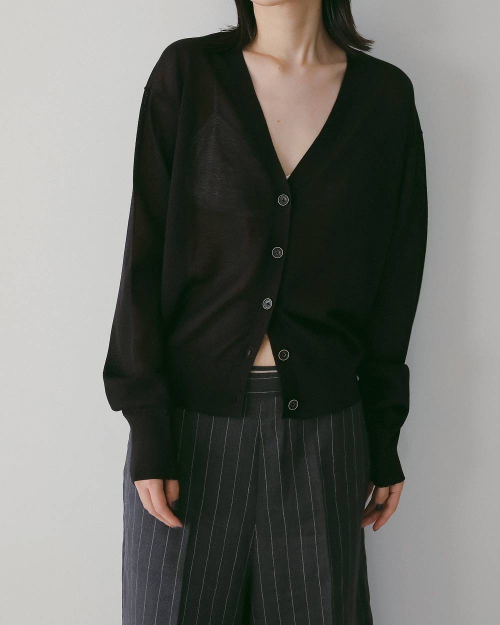 anuke】Highgauge Sheer Cardigan | LASHIC