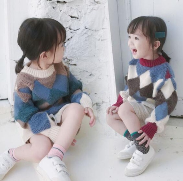 アーガイルニット 2Color