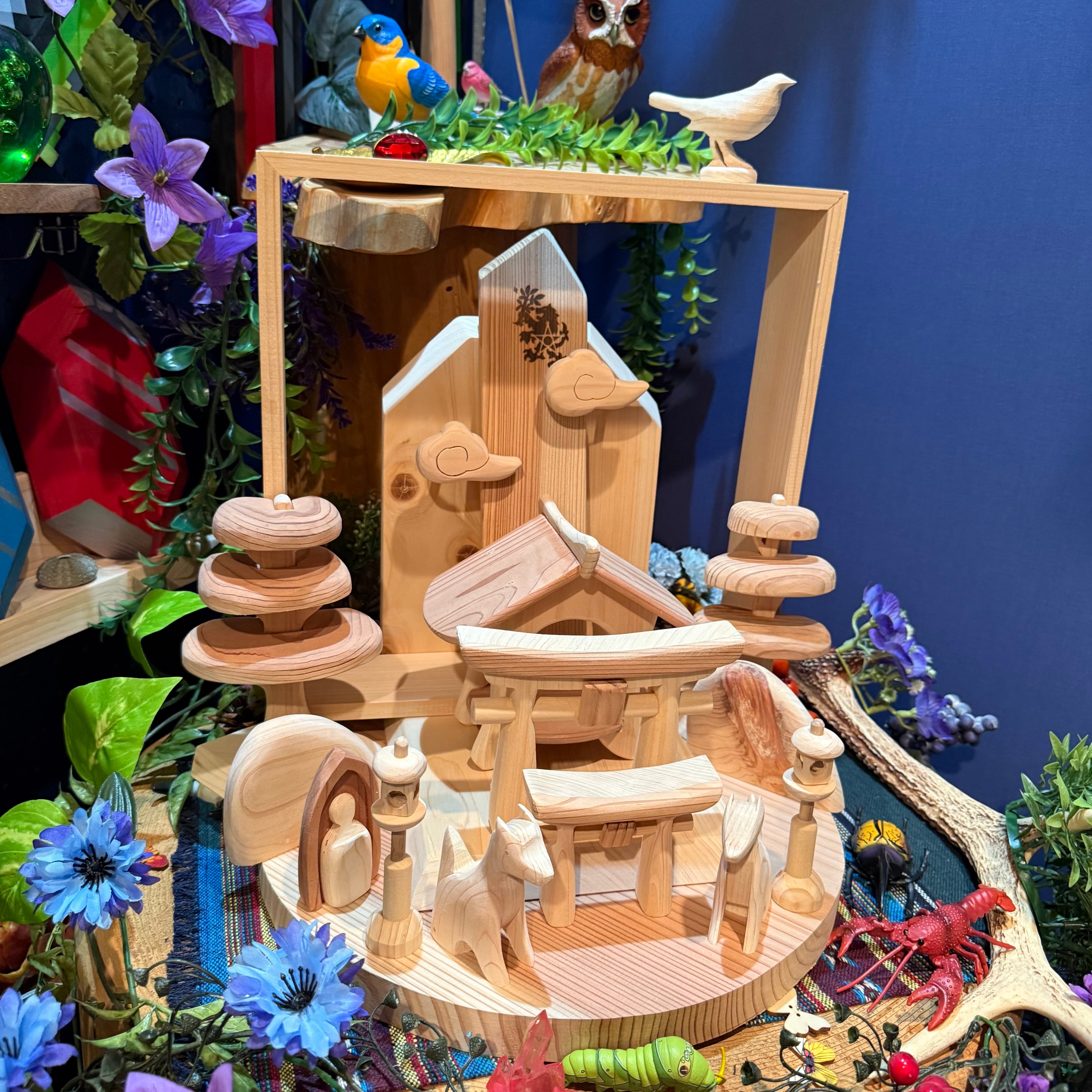 ミニ神棚フルセット〜雅（みやび）〜（横30cm高さ30cm） | simanto工房