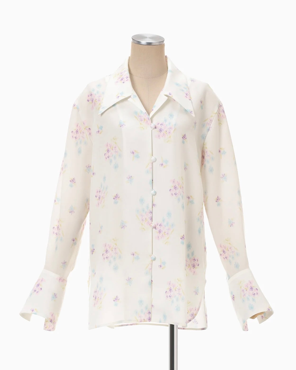 Mame Kurogouchi】Floral Motif Printed Shirt/white | TOLMA.