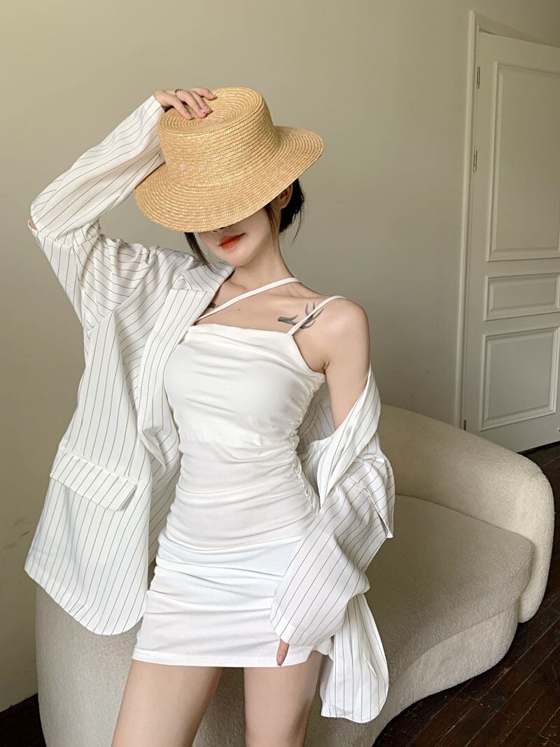 ジャケット ルーズ薄手スタイルカジュアルサマー ストリート 夏物 ブラックストロベリース20197619817