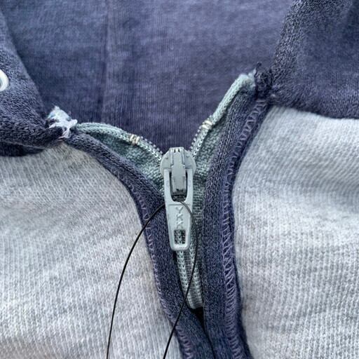 80's NIKE ハーフジップスウェットパーカー 2トーン グレー