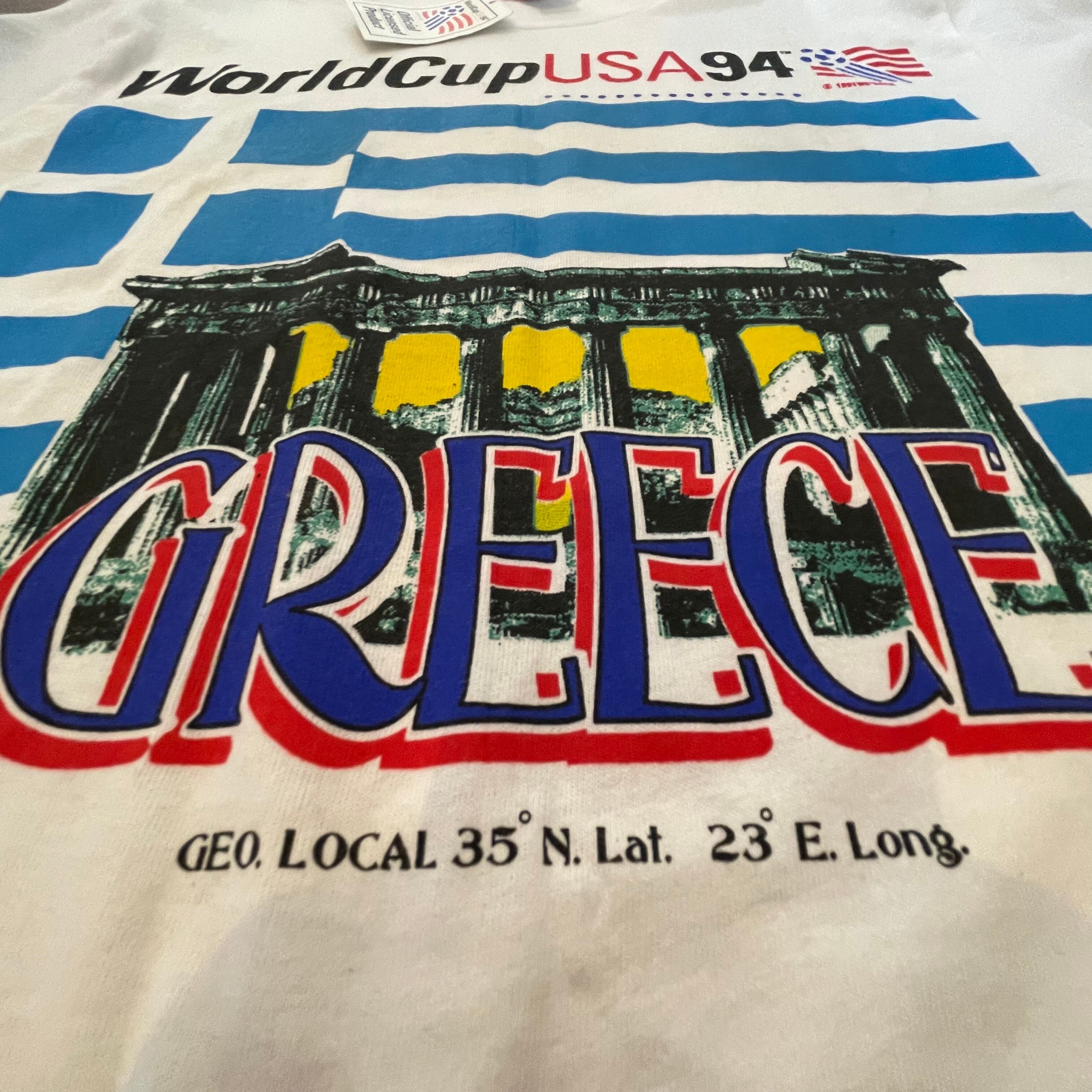 HANES】90s USA製 FIFA World Cup 94 Tシャツ ギリシャ代表 タグ付き  