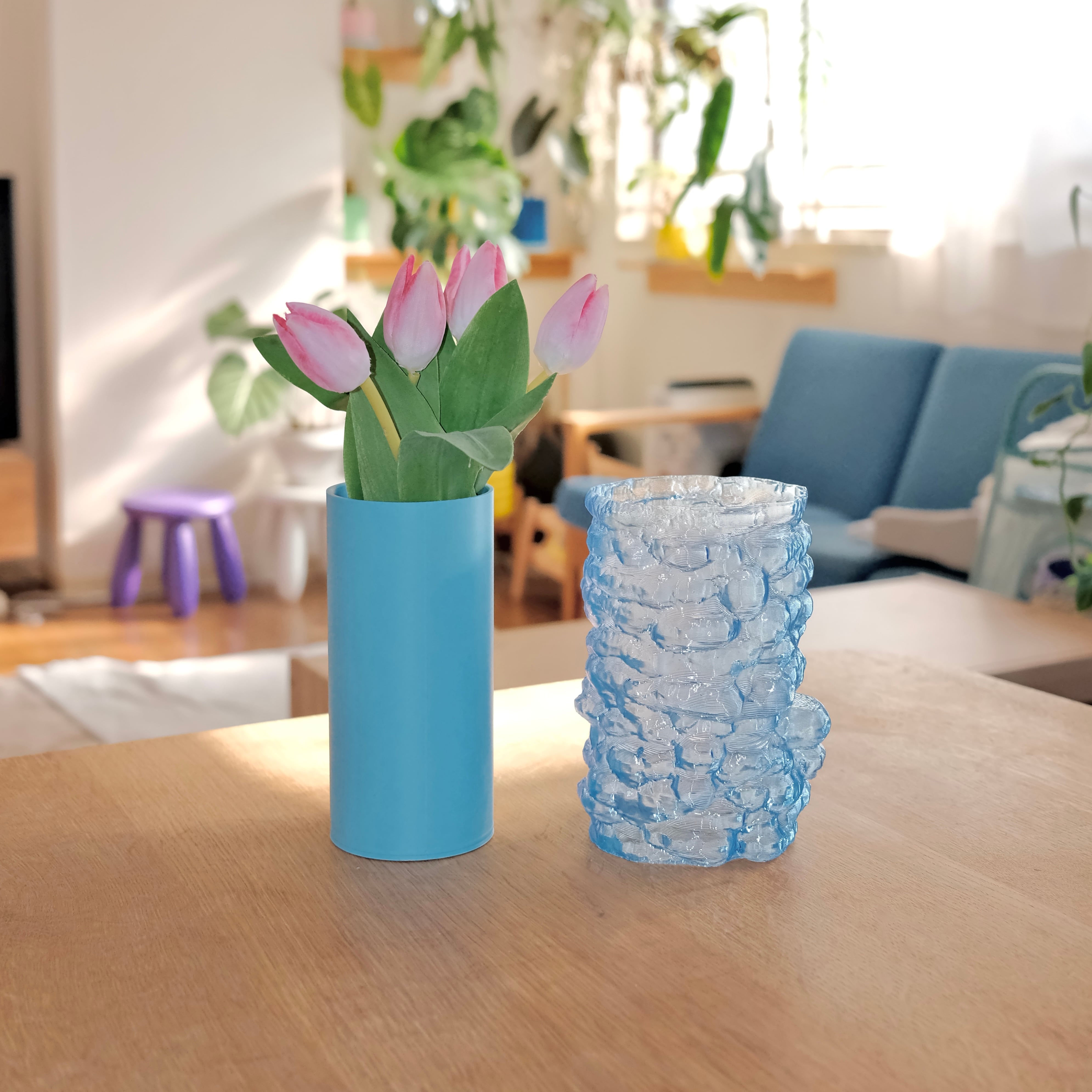 花瓶　モスブルー Moln vase 水色・フラワーベース 花瓶 | tanuki plants(タヌキプランツ)