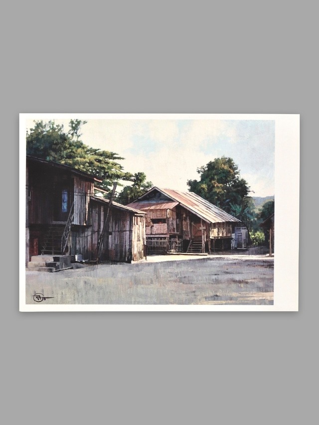 タイの風景 水彩画ポストカード｜Thai Landscape Watercolor Postcard