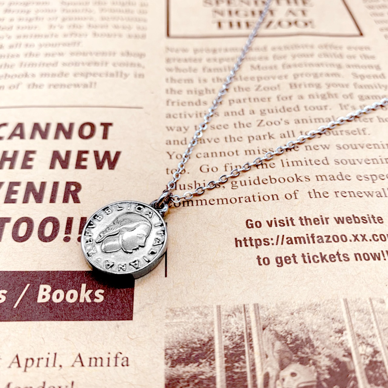 ステンレスイタリアコインネックレス