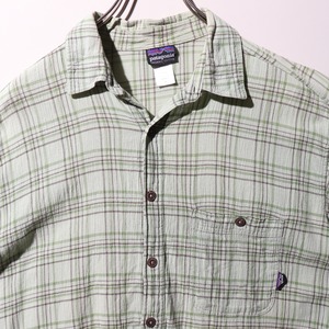 M A/C Yarn Dyed Shirt 09年 Patagonia パタゴニア アロハシャツ チェック 緑 グリーン