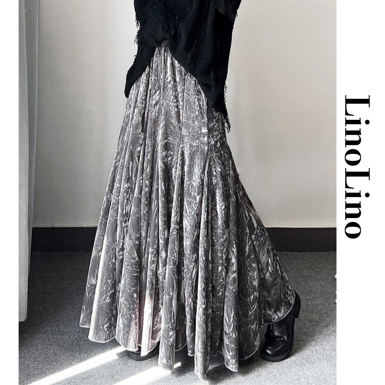 Flare Maxi Long Skirt L00806