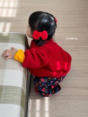 韓国子供服 / 26winter / cream bbang / 裏起毛ボーダーラバトレーナー / キッズ / 冬服 *XXS~JS*