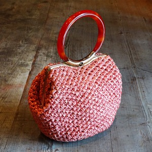 「MM」60s Vintage crochet straw bag