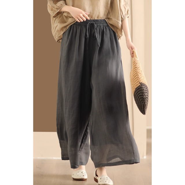 ワイドレッグ  ふんわりシルエット パンツ 3color  00142