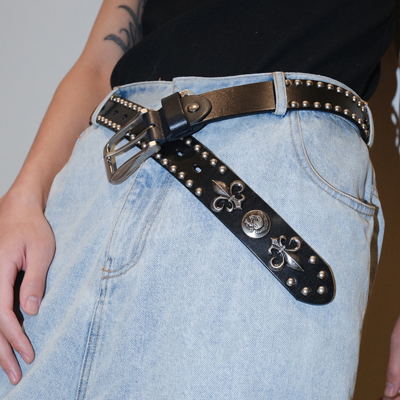 Studded Leather Belt