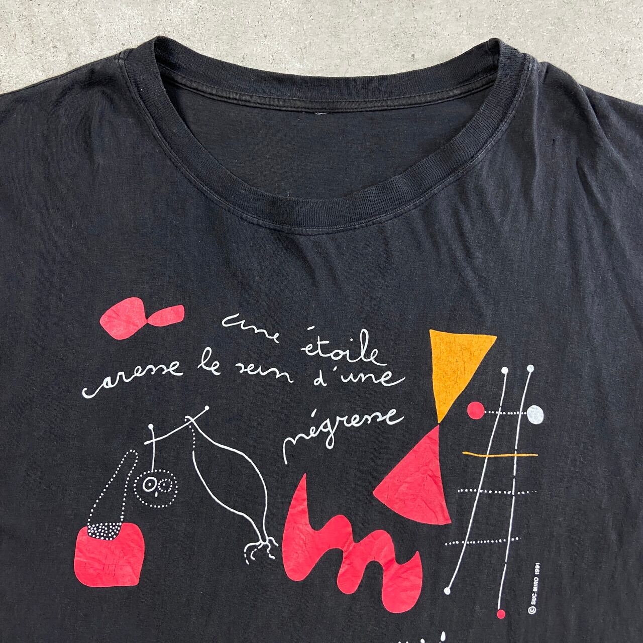 年代 JOAN MIRO ジョアン・ミロ アート プリントTシャツ メンズXL