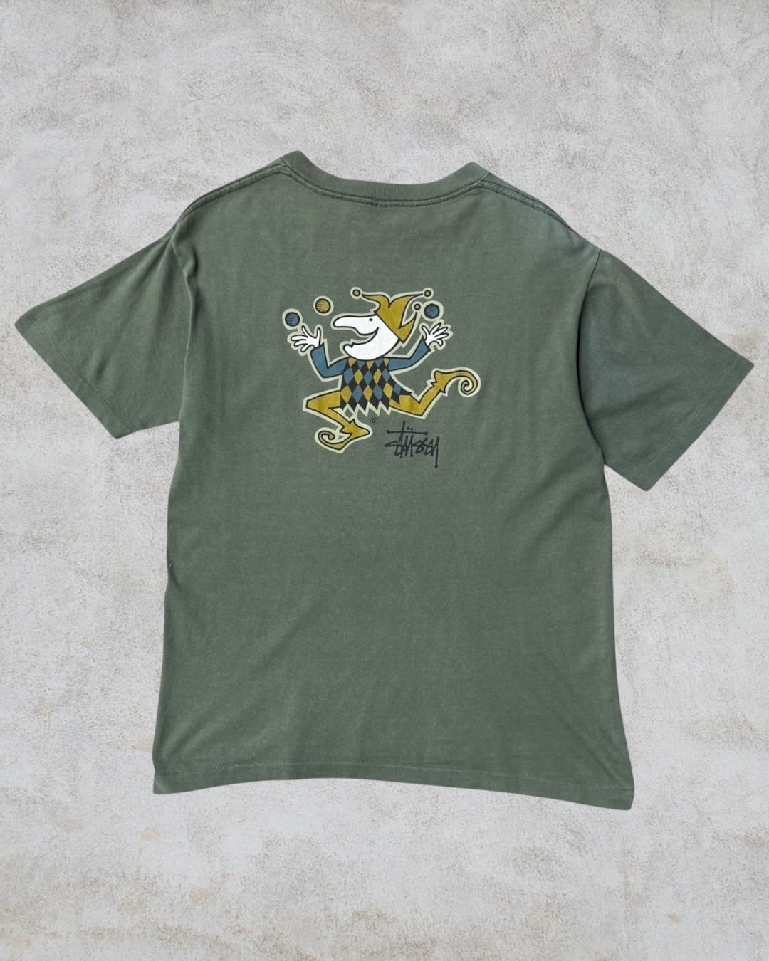 90's old stussy Juggler Joker Design Tee “黒タグ” “ジャグラー