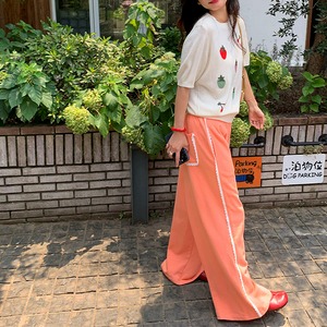 Lace-line wide pants　2litr05671