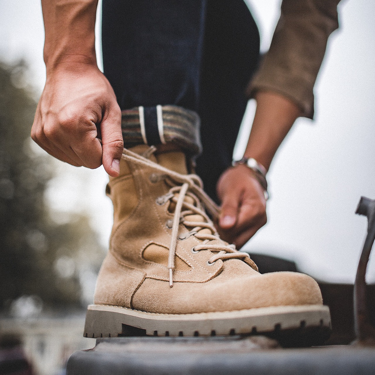 Sand Suede Lace-Up Boots / サンド スエード レースアップ ブーツ