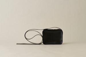 【LIMITED】Leather Shoulder Mini Book Bag / BLACK