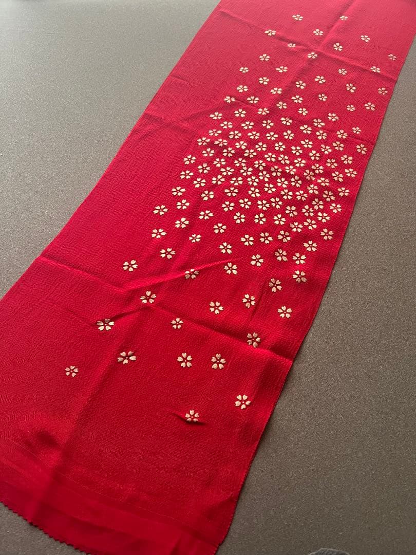 舞妓　帯揚げ　縮緬　桜　金彩 舞妓 帯揚げ 縮緬 桜 金彩 | ゆきもの屋