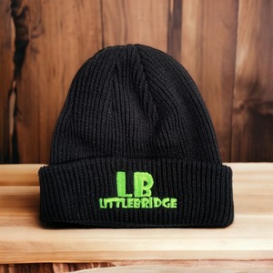 LB LOGO BEANIE 【BLACK×GREEN】