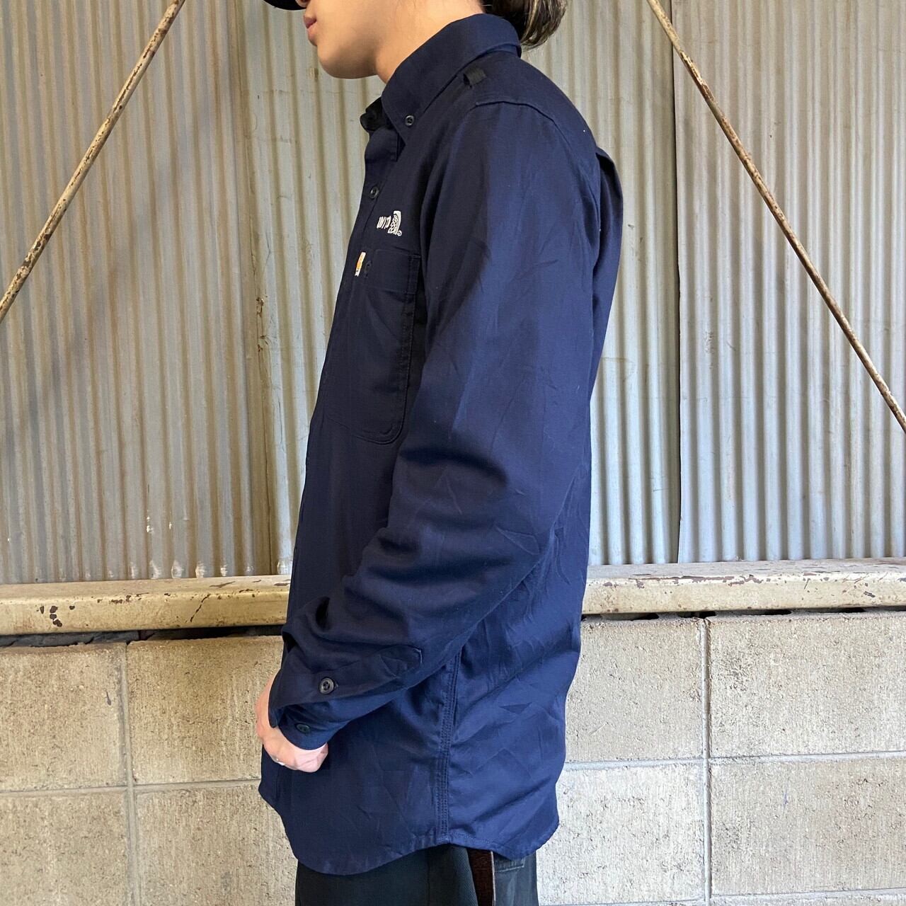 Carhartt カーハート 企業ロゴ刺繍 長袖 ワークシャツ メンズM相当