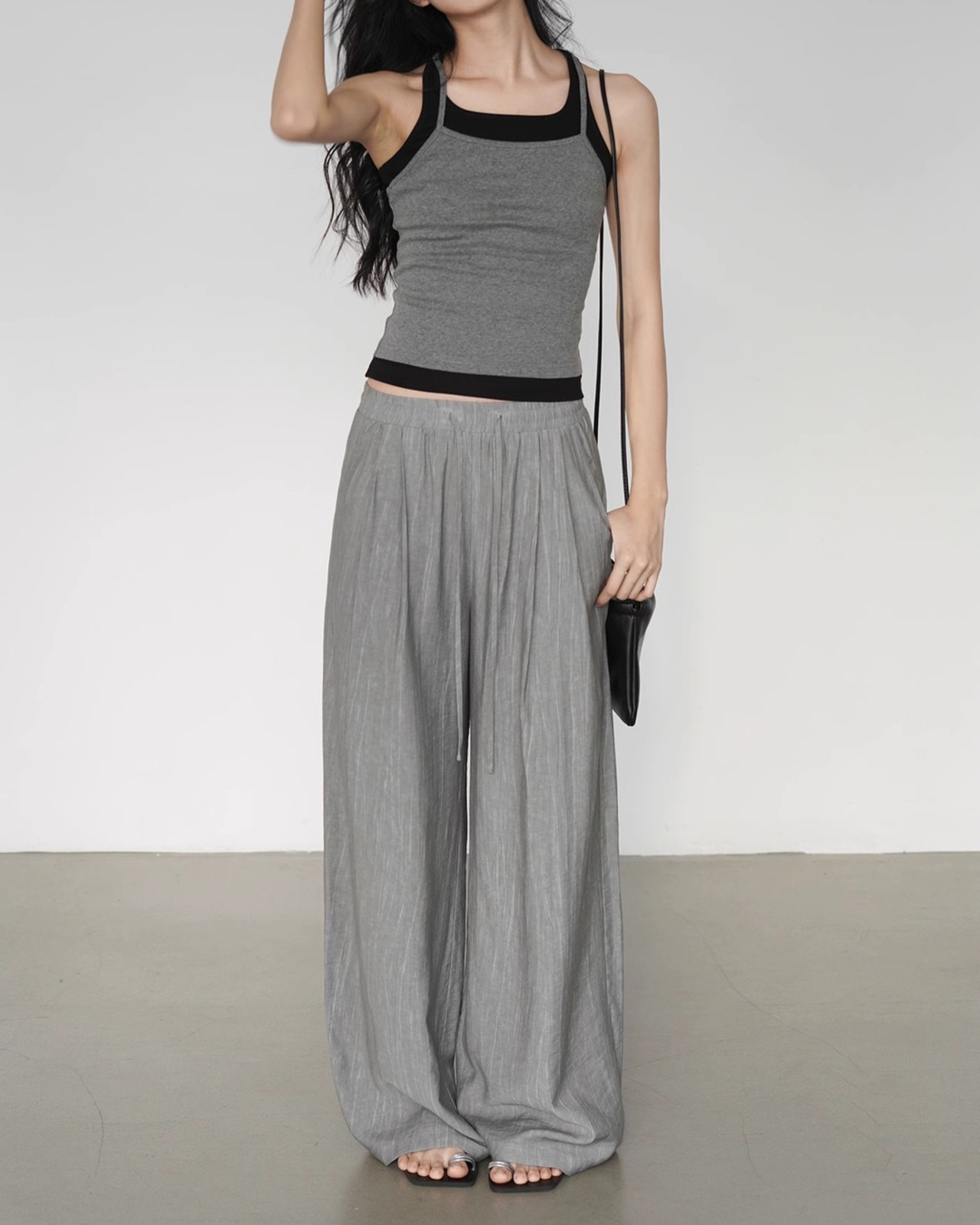 Drape easy wide Pants　N1165